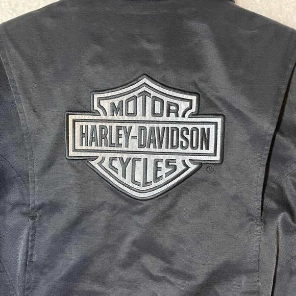 Harley-Davidson Cotton Nylon Jacket Mens XL Black RN 103819 / CA 03402 - Picture 11 of 16